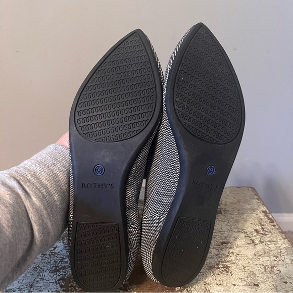 Rothy’s Black/White The Point Ballet Flats Size 8 - Picture 6 of 13